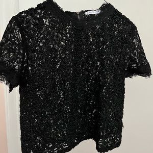 Zara Cropped Lace Top